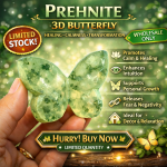 Prehnite 3D Butterfly - Healing, Calmness, Transformation