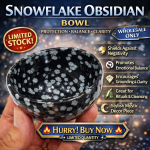 Snowflake Obsidian Bowl for Protection, Balance, and Clarity